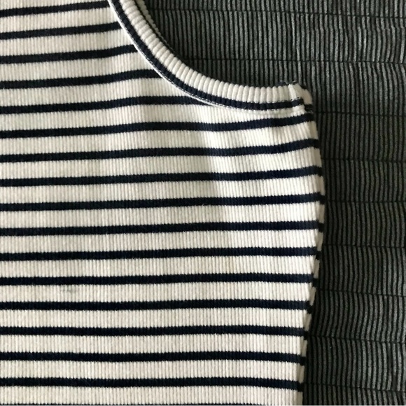 Anthropologie Maeve Blue Stripe Racerback Scoop Neck Tank Top Size XL NWT - Picture 9 of 16